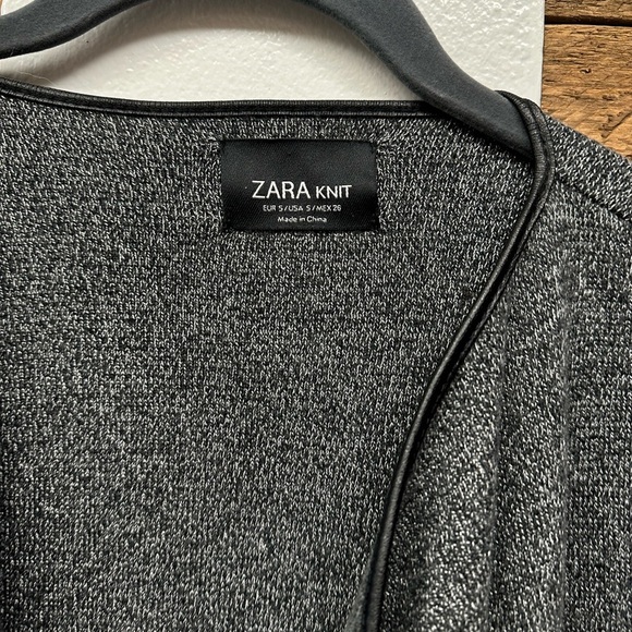 Zara Knit Open Front Gray Cardigan – Size Small - Picture 6 of 9